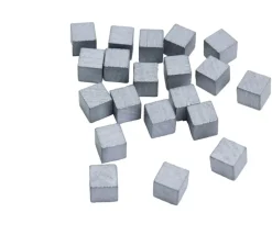 Tout Pour le Jeu 20 cubes en bois 0.8 cm argentés