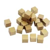 Tout Pour le Jeu 20 cubes en bois 0.8 cm dorés or