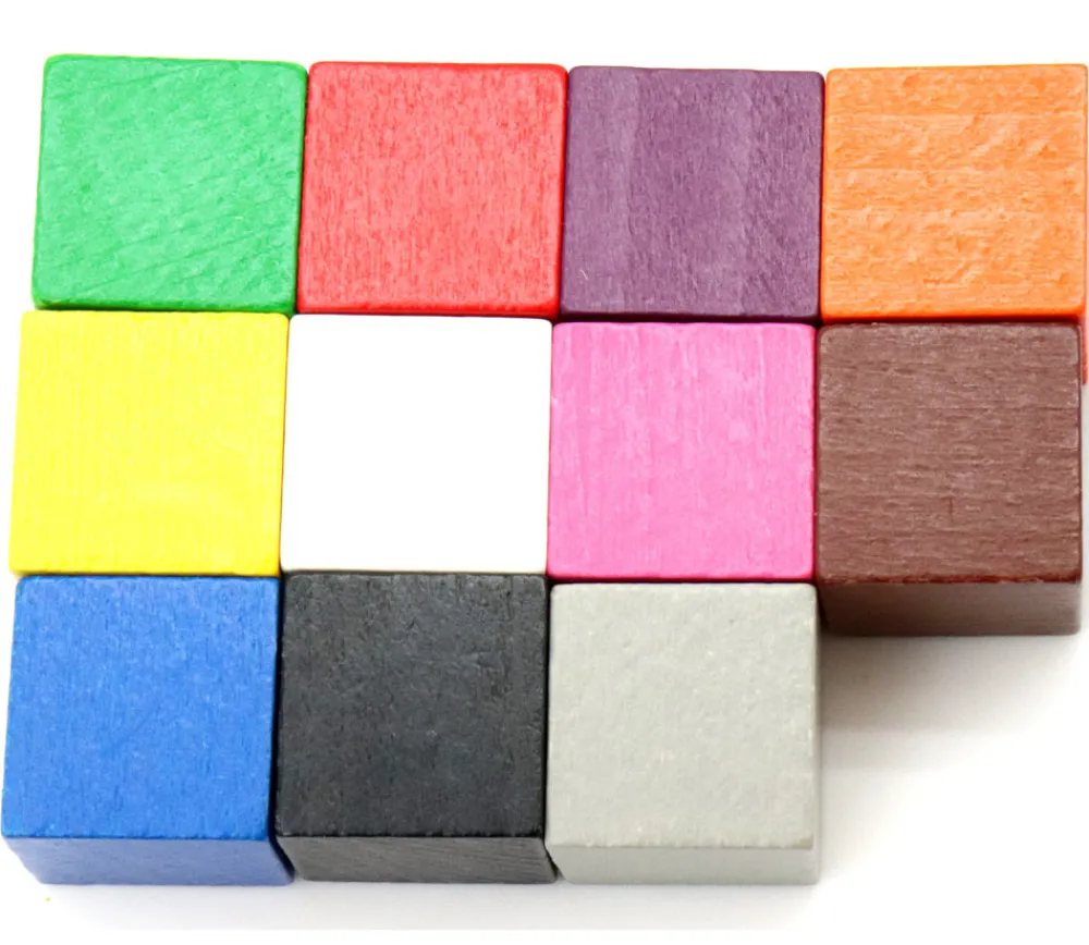 Tout Pour le Jeu 12 Cubes en bois 2 cm par couleur 20 x 20 x 20 mm