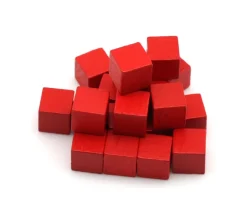 Tout Pour le Jeu 20 Cubes en bois 0.8 cm. 8x8x8 mm par couleur