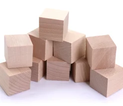 Tout Pour le Jeu 10 cubes en bois brut 4 cm