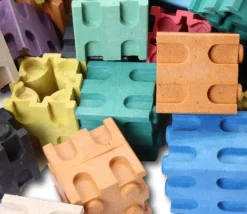 Tout Pour le Jeu 100 cubes encastrables multicolores 2 cm - bois recyclé