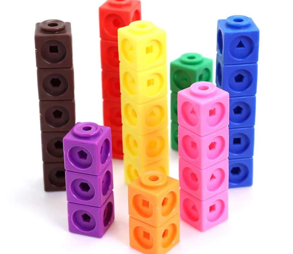 Tout Pour le Jeu 100 cubes mathlinks 2 cm clips encastrables emboitables math