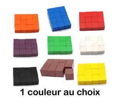 Tout Pour le Jeu 12 Cubes multicolores en bois 2.5 cm. 25 x 25 x 25 mm