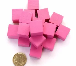 Tout Pour le Jeu 20 Cubes roses en bois de 1.6 cm