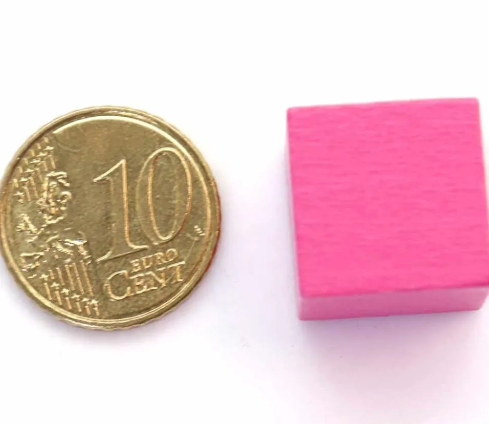 Tout Pour le Jeu 20 Cubes roses en bois de 1.6 cm
