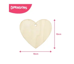 Tout Pour le Jeu 50 Cœurs en Bois à personnaliser plats 10 cm