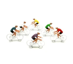 Tout Pour le Jeu 6 cyclistes vélo en plastique jouet 6 x 5 cm