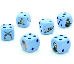 Tout Pour le Jeu 6 Dés de l'Armée fédérale USA bleu en 16 mm