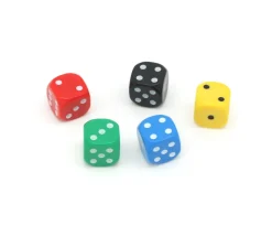Tout Pour le Jeu 5 Dés de jeux Yams colorés en 18 mm