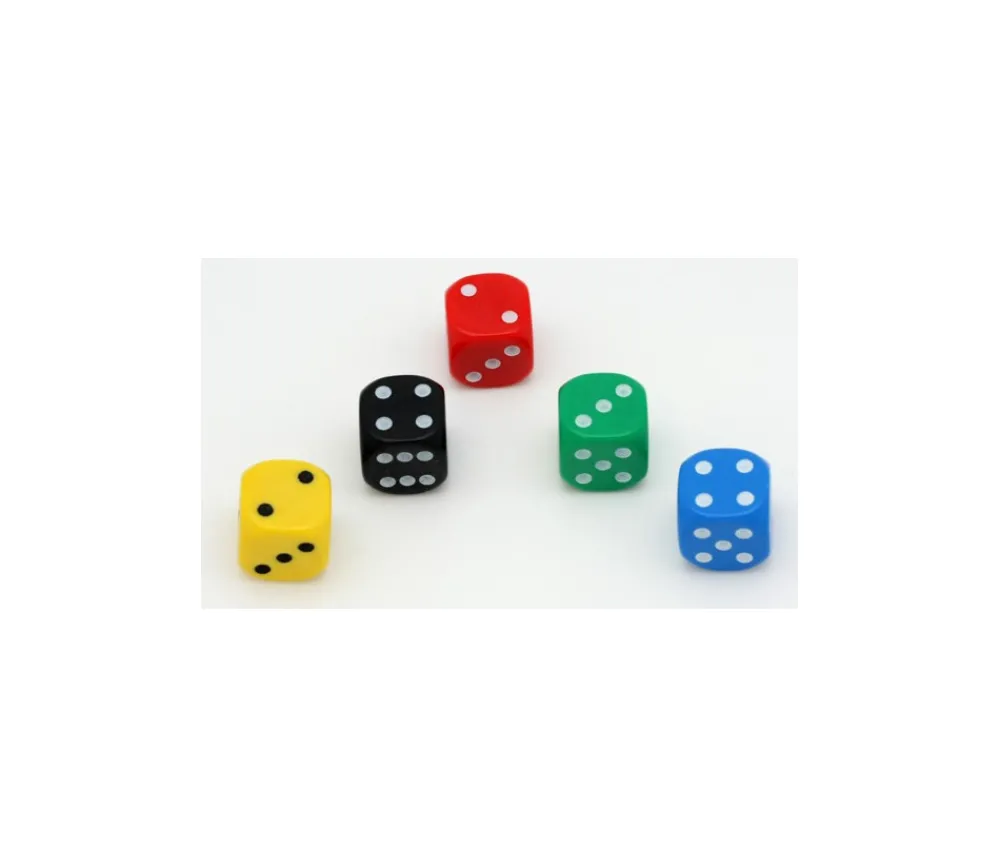 Tout Pour le Jeu 5 Dés de jeux Yams colorés en 18 mm