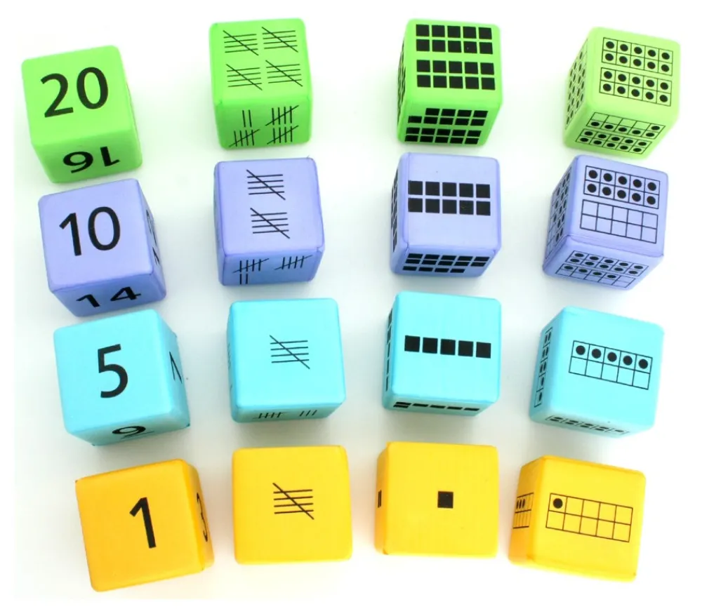 Tout Pour le Jeu 16 dés géants 4.5 cm découverte numération
