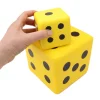 Tout Pour le Jeu 2 dés géants 7.5 cm et 15 cm mousse dense jaune