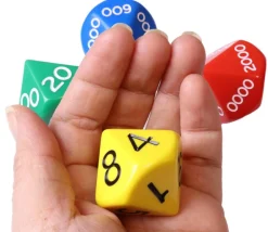 Tout Pour le Jeu 4 dés JUMBO unité, dizaine, centaine, millier 10 faces