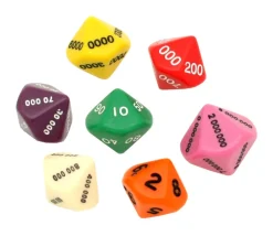 Tout Pour le Jeu 7 dés math valeurs : unité, dizaine, centaine, millier, million 10 faces