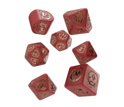 Tout Pour le Jeu 7 dés modernes multi-faces dragons rouge et or