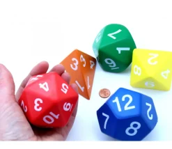 Tout Pour le Jeu 5 dés mousse géants JUMBO multifaces environ 7 cm