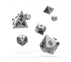 Tout Pour le Jeu 7 dés métal argenté multi-faces RPG