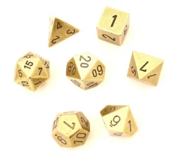 Tout Pour le Jeu 7 Dés métal multifaces DORES