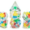 Tout Pour le Jeu 7 dés multifaces avec mini meeples à l'intérieur