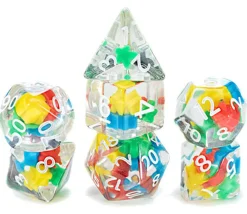 Tout Pour le Jeu 7 dés multifaces avec mini meeples à l'intérieur