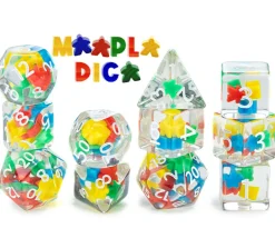 Tout Pour le Jeu 7 dés multifaces avec mini meeples à l'intérieur