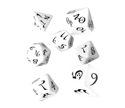Tout Pour le Jeu 7 dés multifaces blancs gravage noir CLASSIC ELVEN - style elfe