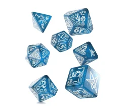 Tout Pour le Jeu 7 dés multifaces Call of Cthulhu Abyssal- bleu et blanc
