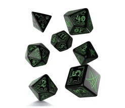 Tout Pour le Jeu 7 dés multifaces Call of Cthulhu - noir et vert COC