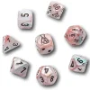 Tout Pour le Jeu 8 dés multi-faces nacrés bleu rose Lab Dice 6 chessex