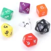 Tout Pour le Jeu 7 dés multi-faces opaques multicolores