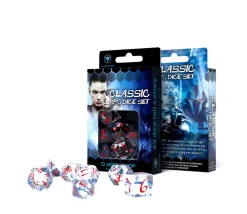 Tout Pour le Jeu 7 dés multi-faces translucides bleu/rouge RPG - QWorkshop
