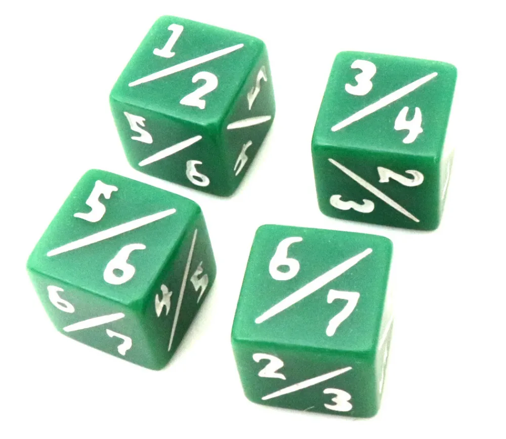 Tout Pour le Jeu 4 dés spéciaux 1/2 à 6/7 Tarmo - dés de modification