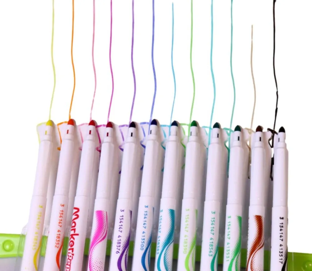 Tout Pour le Jeu 12 Feutres effaçables pour ardoise ou tableau blanc - 12 couleurs