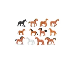 Tout Pour le Jeu 12 figurines chevaux dans un tube de rangement