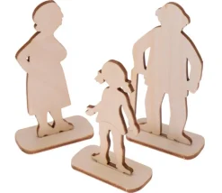 Tout Pour le Jeu 6 Figurines famille en bois naturel