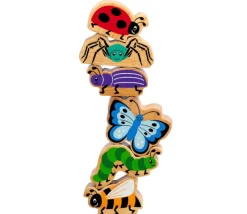 Tout Pour le Jeu 6 figurines insectes en bois colorés