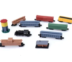Tout Pour le Jeu 10 Figurines trains à vapeur dans un tube de rangement