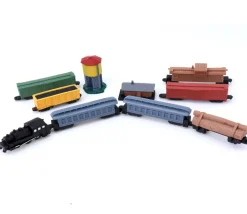 Tout Pour le Jeu 10 Figurines trains à vapeur dans un tube de rangement