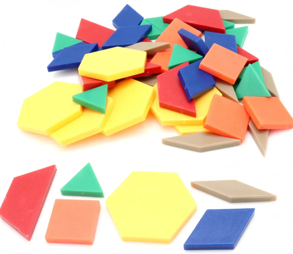 Tout Pour le Jeu 50 Formes géométriques blocs logiques plastique coloré