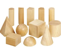 Tout Pour le Jeu 12 formes géométriques bois naturel - cube base 5 cm