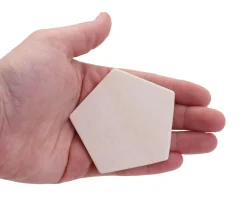 Tout Pour le Jeu 18 Formes géométriques bois naturel 7 cm