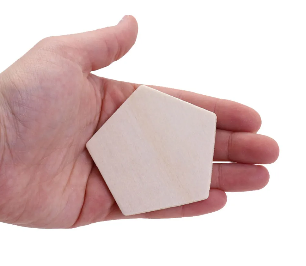 Tout Pour le Jeu 18 Formes géométriques bois naturel 7 cm
