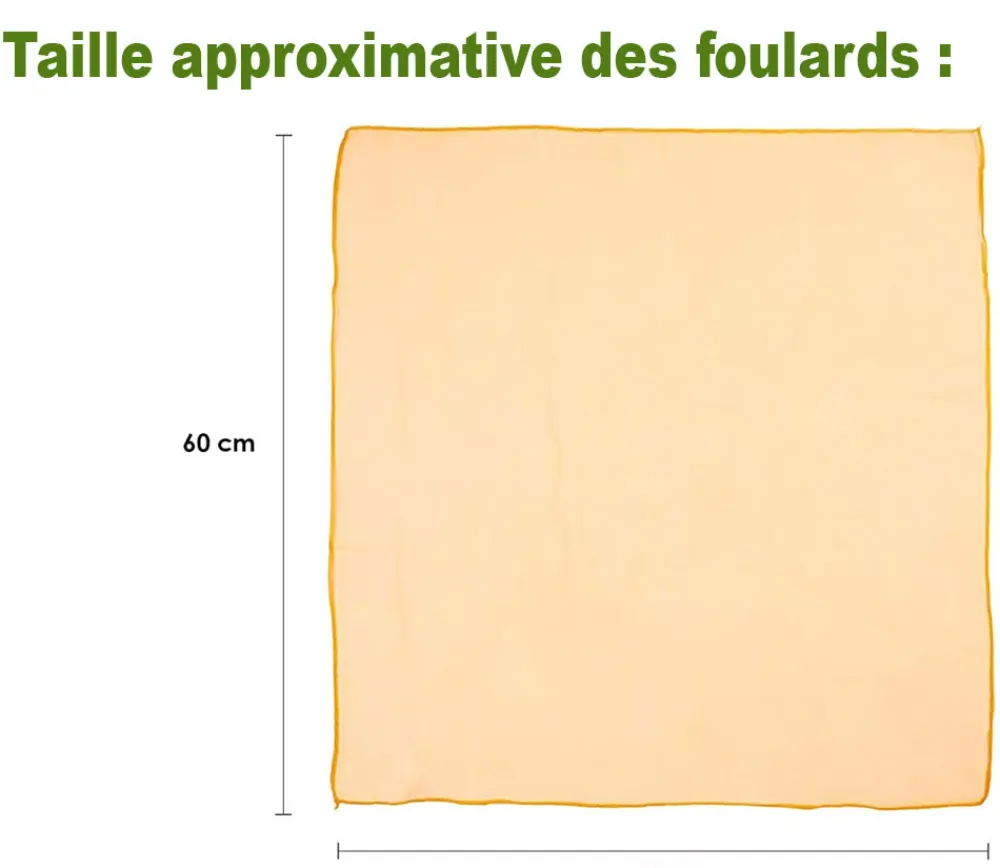 Tout Pour le Jeu 32 foulards de jonglage colorés 60 x 60 cm
