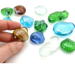 Tout Pour le Jeu 12 Galets coquillages poissons brillants
