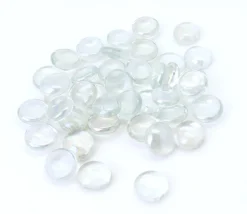 Tout Pour le Jeu 40 galets gems transparents mini pierres plates 18/22 mm