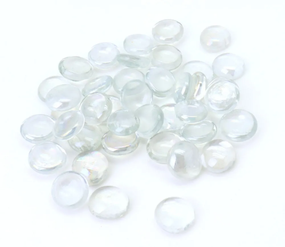 Tout Pour le Jeu 40 galets gems transparents mini pierres plates 18/22 mm