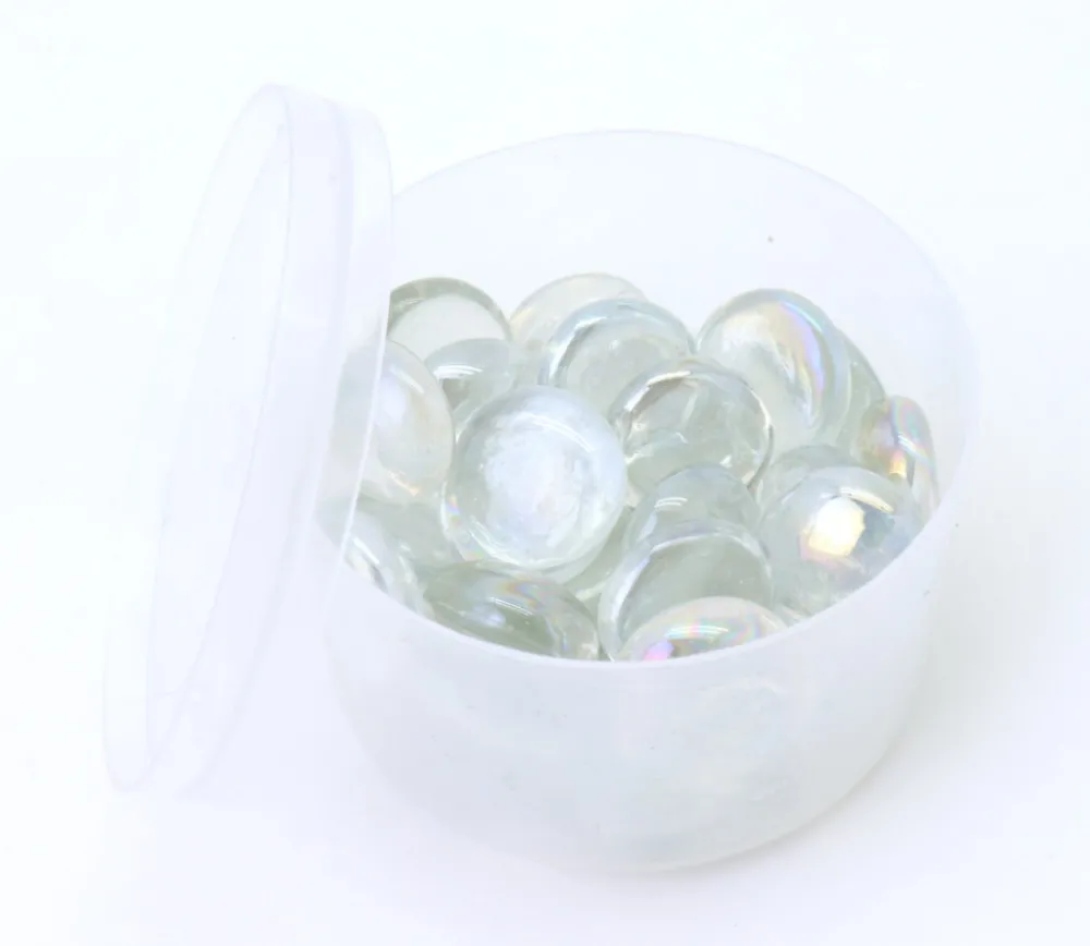 Tout Pour le Jeu 40 galets gems transparents mini pierres plates 18/22 mm