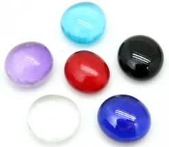 Tout Pour le Jeu 40 galets gems transparents mini pierres plates 18/22 mm