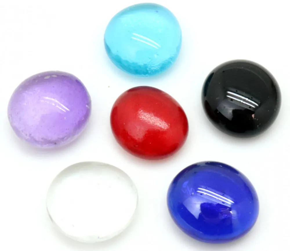 Tout Pour le Jeu 40 galets gems transparents mini pierres plates 18/22 mm
